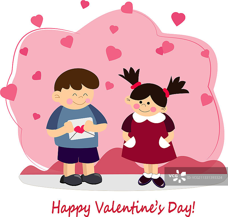 有趣的情人节明信片图片素材