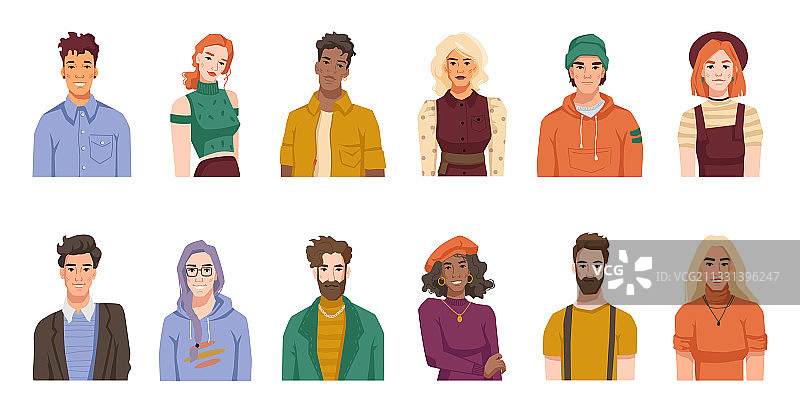 多元文化社会人物肖像图片素材