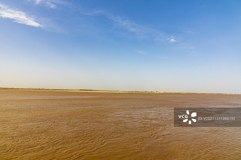 黄河河南郑州市花园口段夏天户外风光图片素材