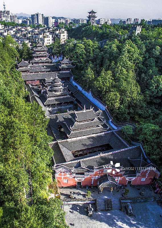 湖北：土家建筑群落恩施土司城图片素材