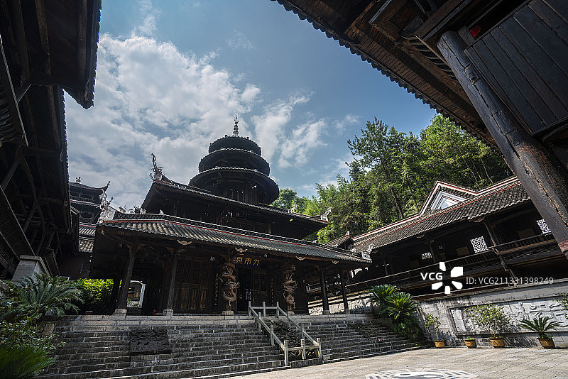 湖北：土家建筑群落恩施土司城图片素材