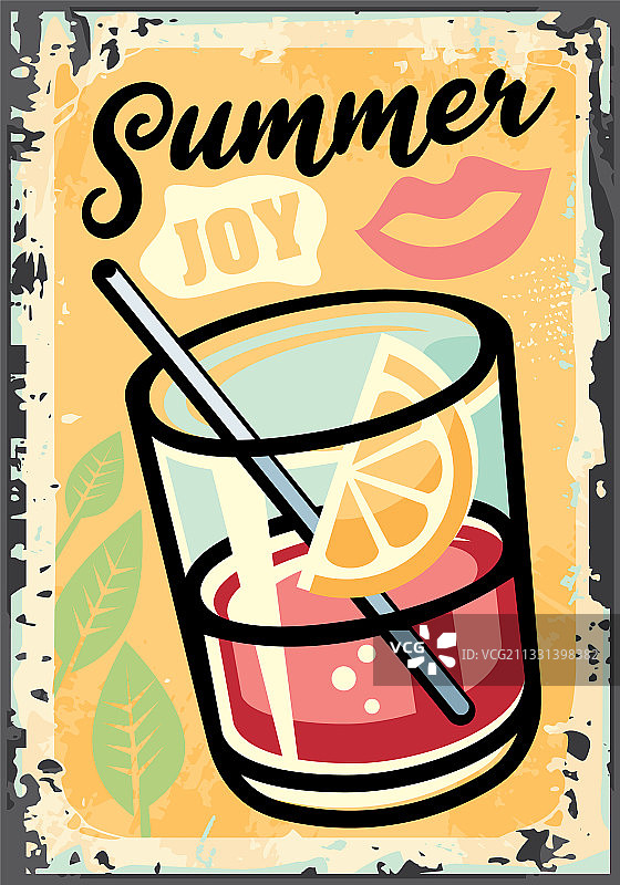 热带风情夏日果汁主题图片素材