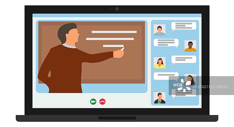 远程学习、在线教育、教师图片素材