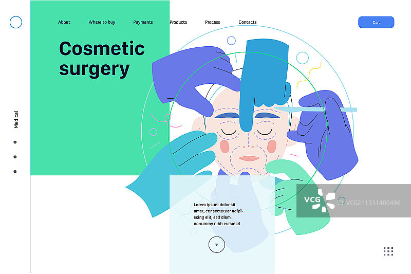 医疗保险模板-美容整形图片素材