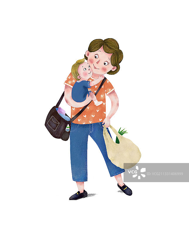 亲子购物图片素材