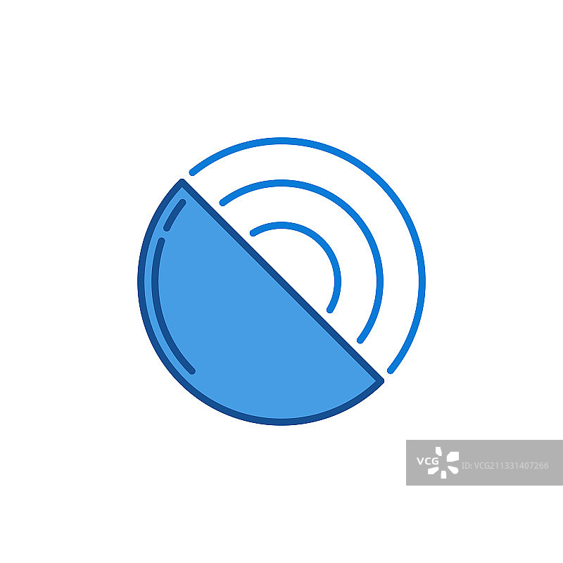 蓝色现代雷达卫星天线概念图片素材