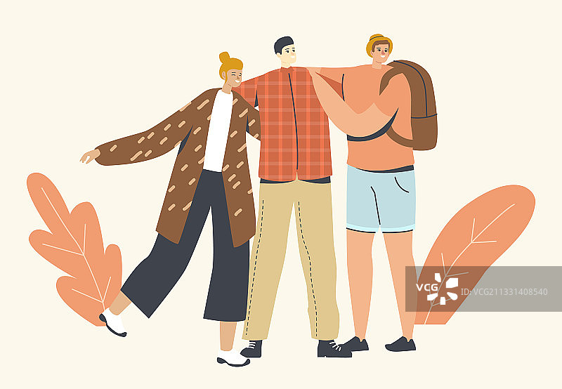 朋友间的拥抱图片素材