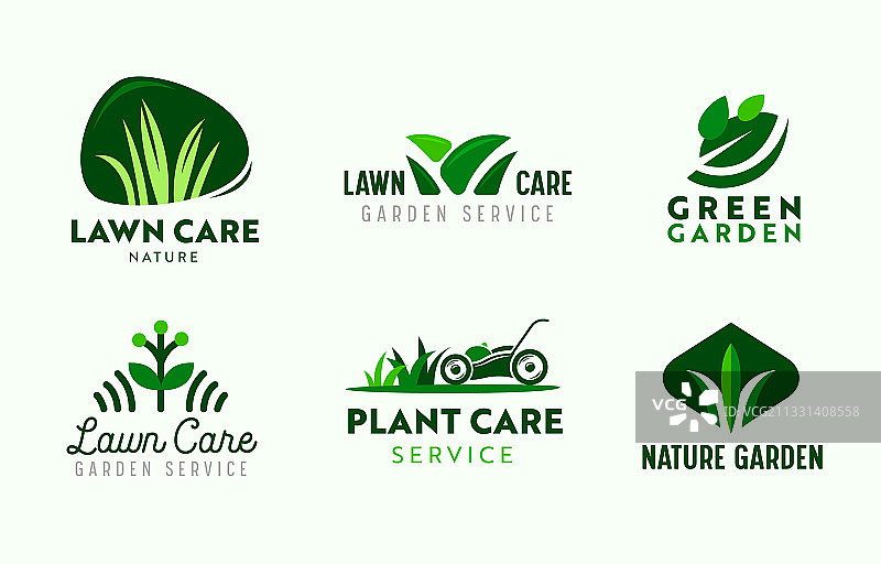 园林绿化服务标志组合图片素材