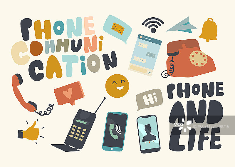 电话通讯主题图标合集图片素材