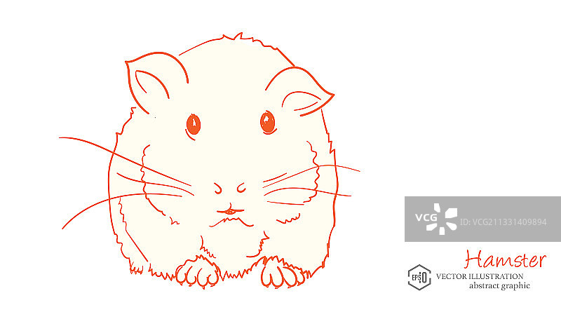 手绘龙猫轮廓儿童生物知识教材，抽象矢量野生动物卡通简笔画形象图片素材