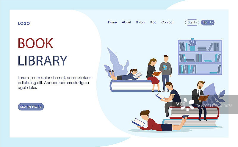 图书图书馆广告概念图片素材