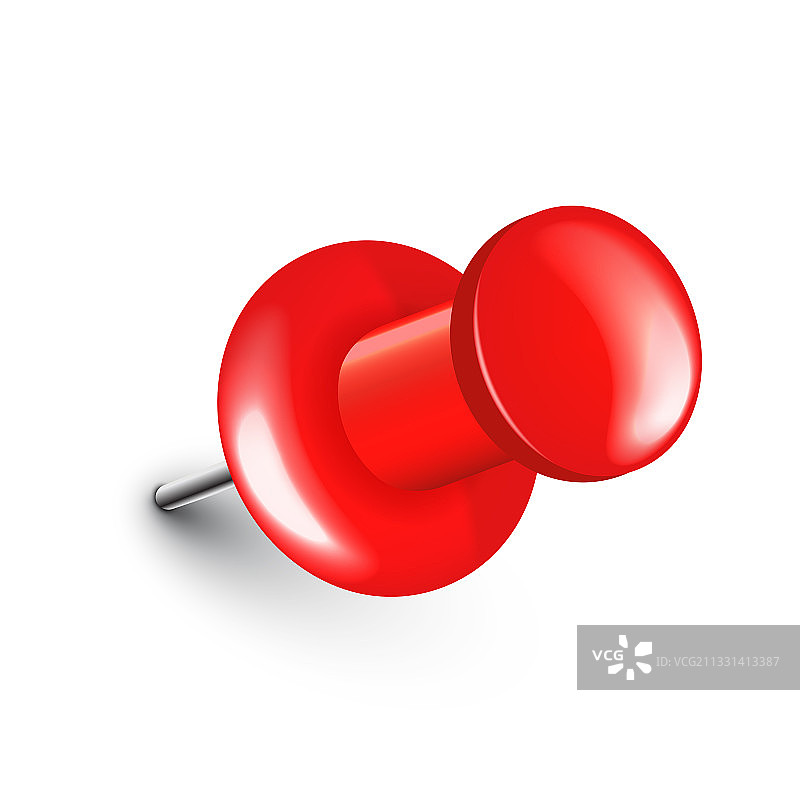 逼真红色图钉图片素材
