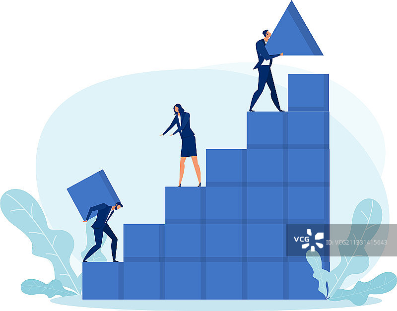 商业团队合作成功概念图片素材