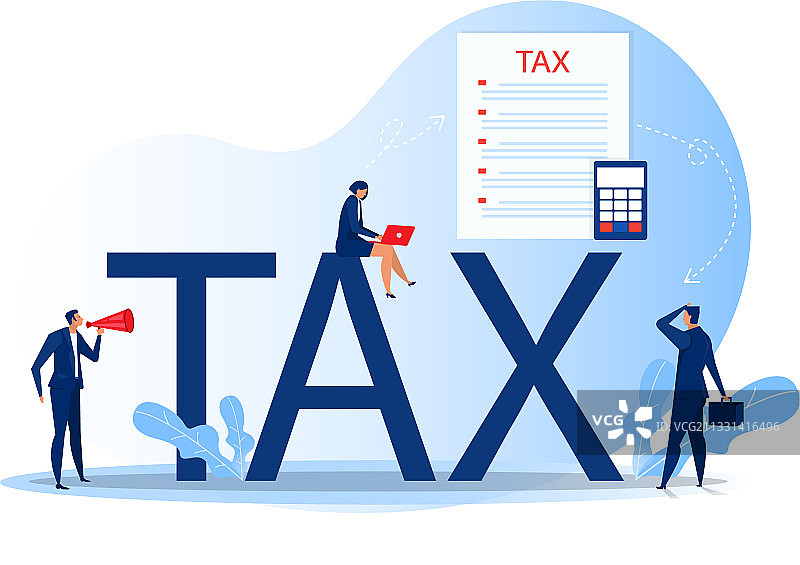 税务财务分析商务人士图片素材