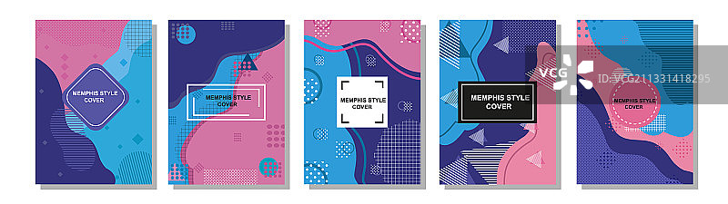 孟菲斯风格背景封面图片素材