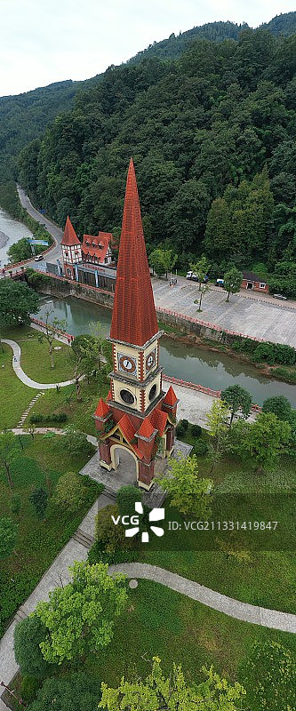 《花水湾地标》拍摄于中国四川成都大邑县花水湾。图片素材
