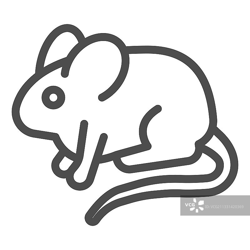 实验鼠线稿图标图片素材