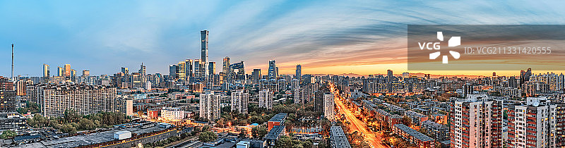 北京CBD北京中信大厦全景图图片素材