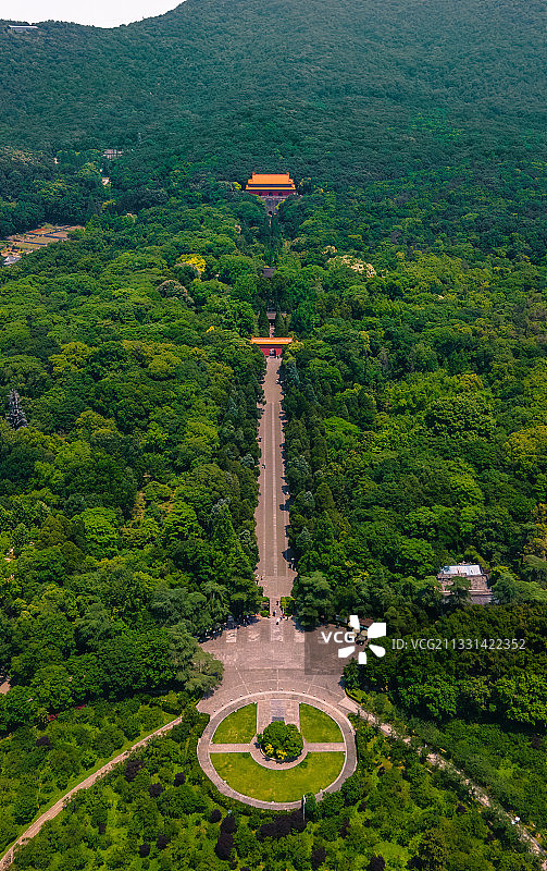 南京明孝陵航拍图片素材