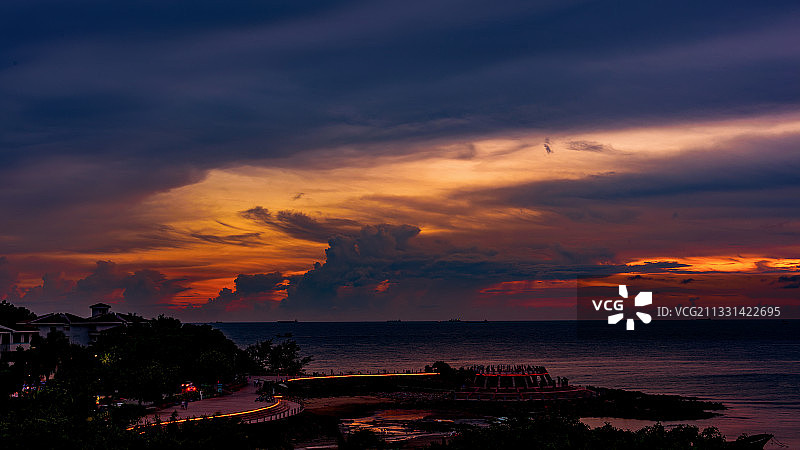 大角湾的黄昏图片素材