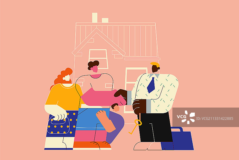 搬到新家购买或租赁公寓图片素材