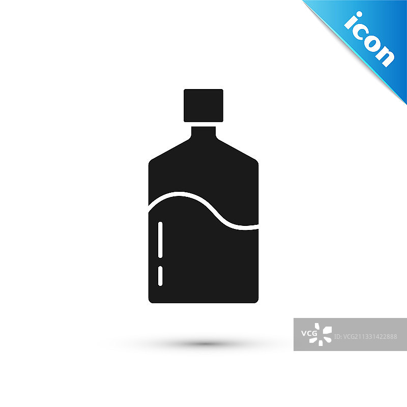 灰色大瓶装纯净水图标隔离背景图片素材