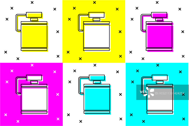 水壶图标彩色背景图片素材