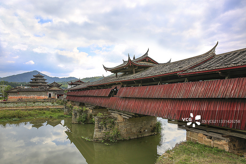 龙岩市,连城县,璧洲村,永隆桥,古桥图片素材