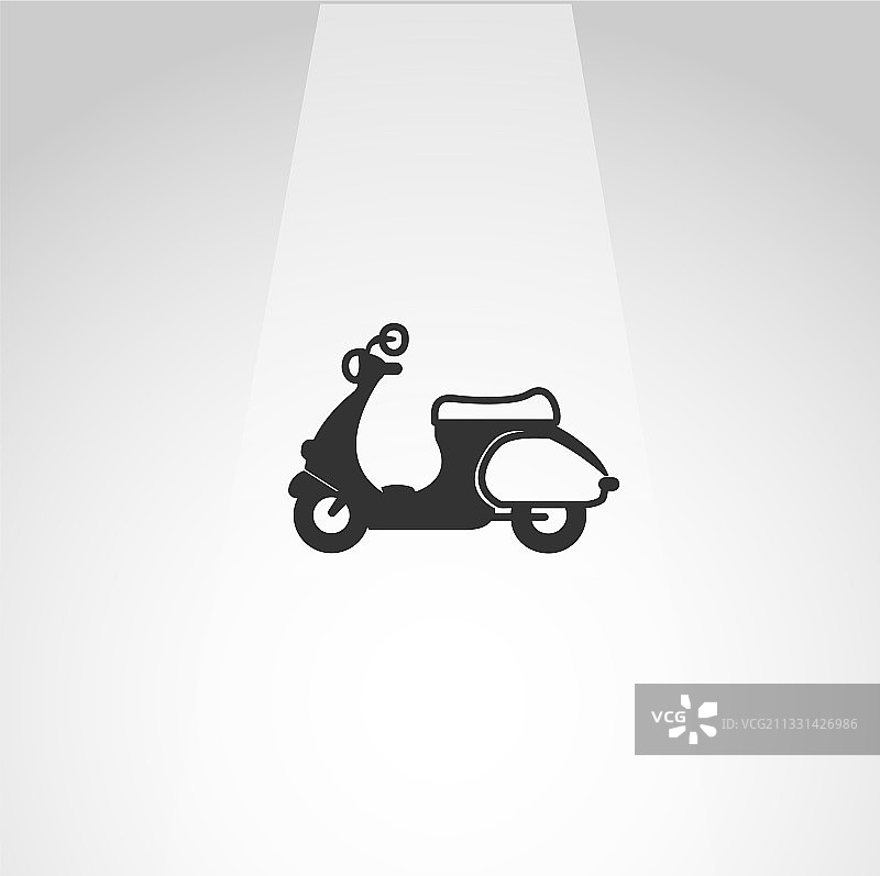 摩托车图标，踏板车图标，简约踏板车图片素材