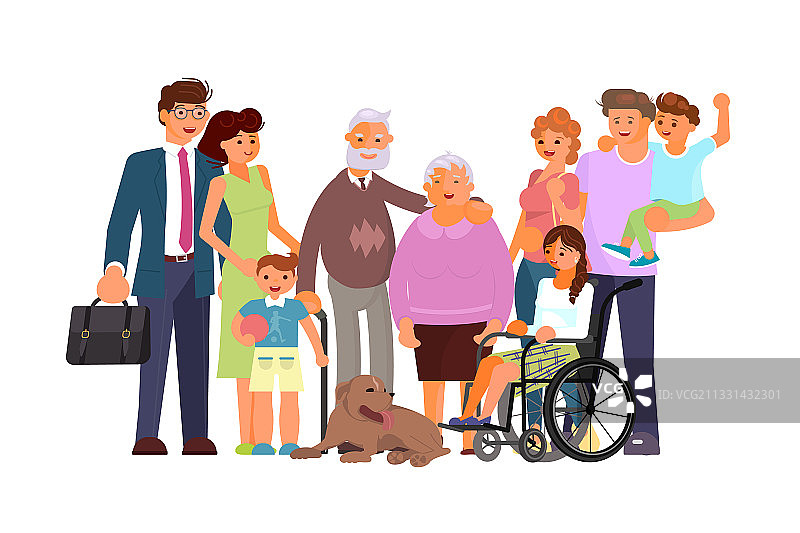 多代同堂全家福图片素材