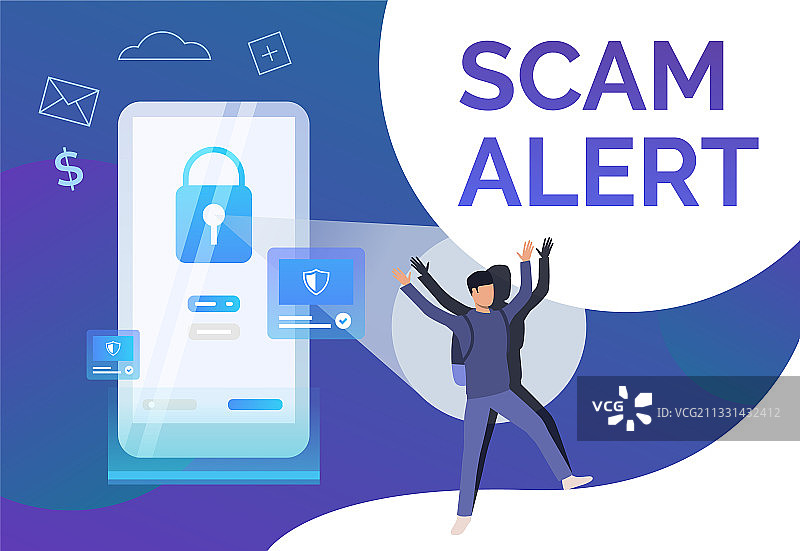 诈骗警报海报模板图片素材