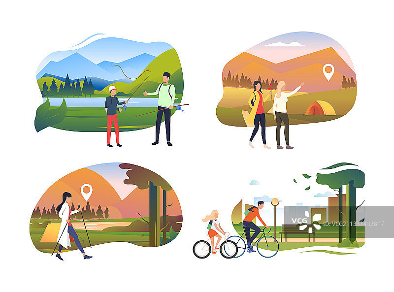 享受积极休闲的年轻人素材合集图片素材