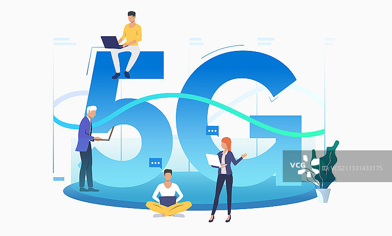 专业人士使用高速5G网络图片素材