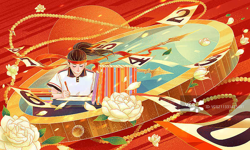 高考创意插画图片素材