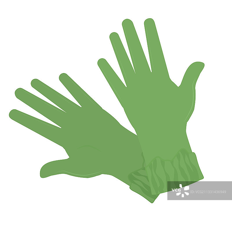 白色背景下的园艺手套图片素材