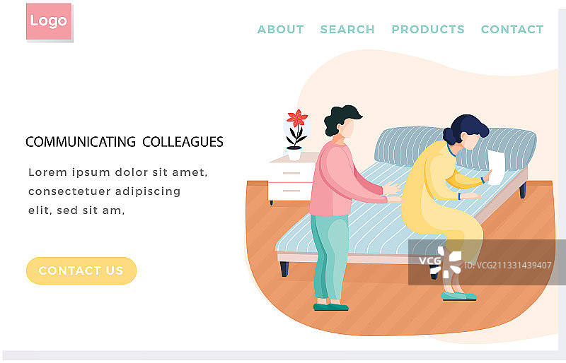 通信同事概念，女孩阅读图片素材