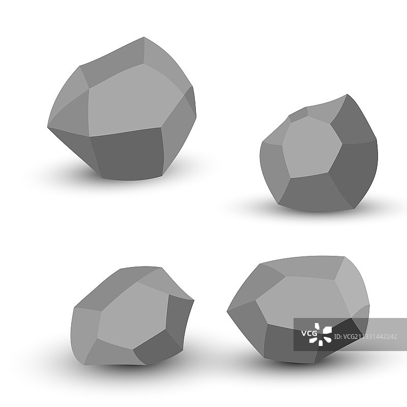 卡通石块2.5D模型：花岗岩图片素材