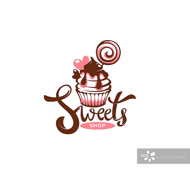 纸杯蛋糕甜品店logo图片素材