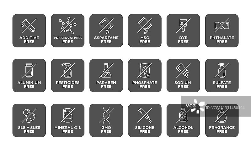 天然有机生物产品无添加剂标志图片素材