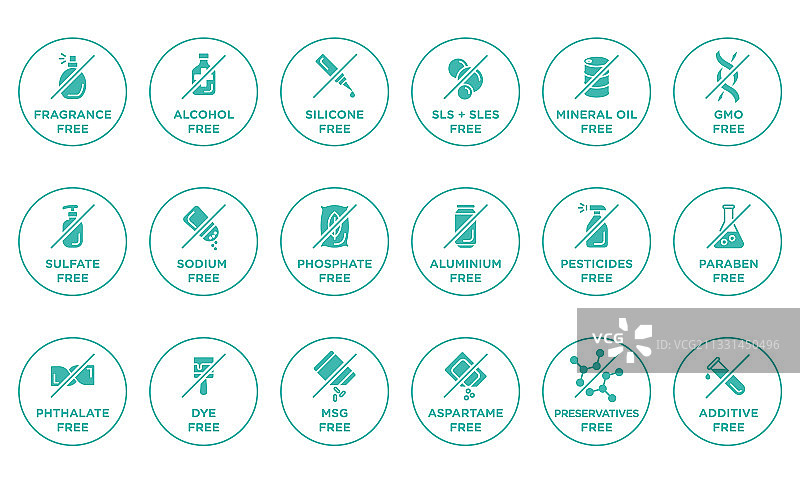 天然有机生物产品无添加剂标志图片素材