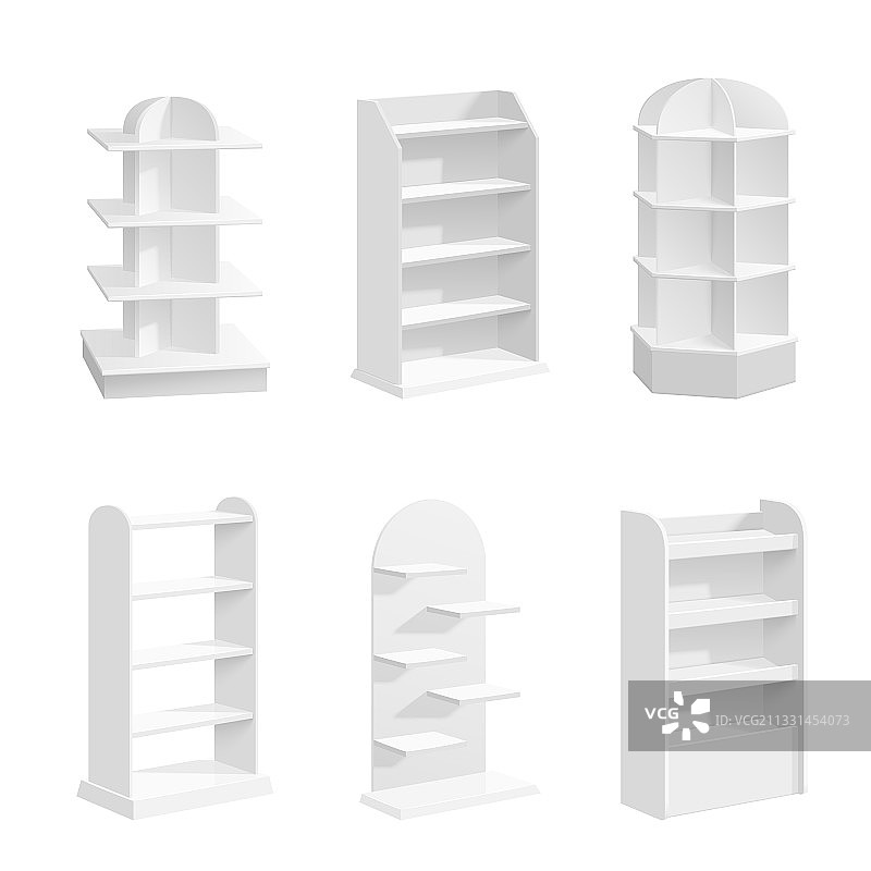 超市白色货架展示图片素材