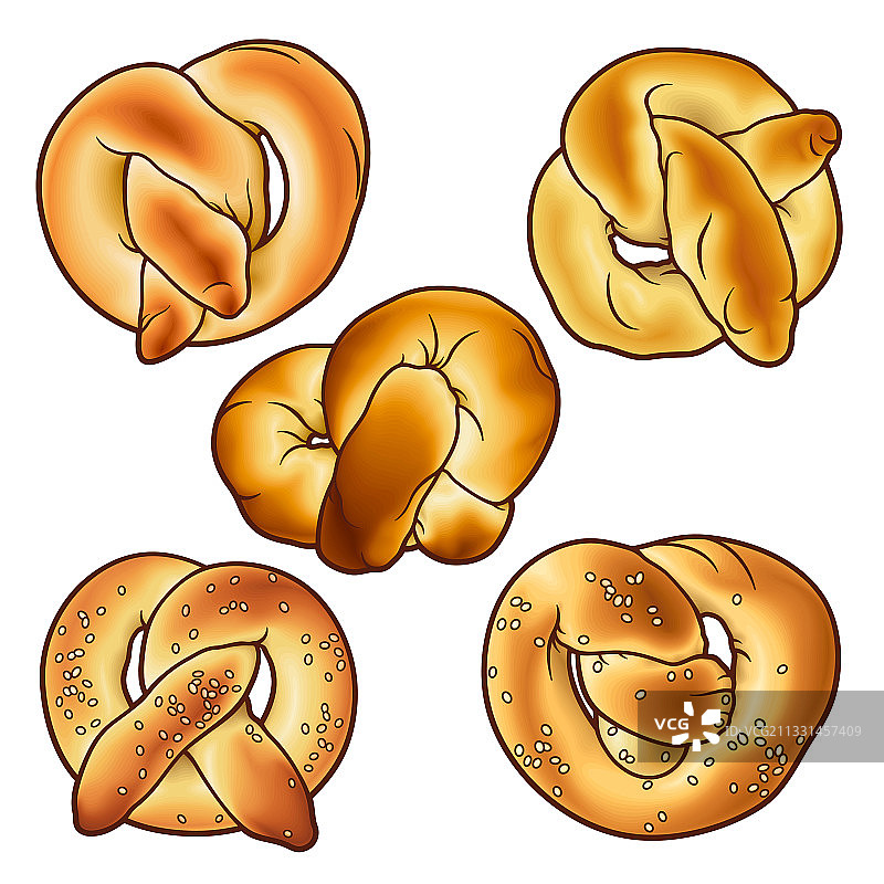 手绘面包涂鸦烘焙店素材图片素材