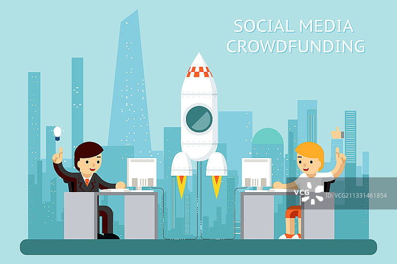 社交媒体众筹图片素材