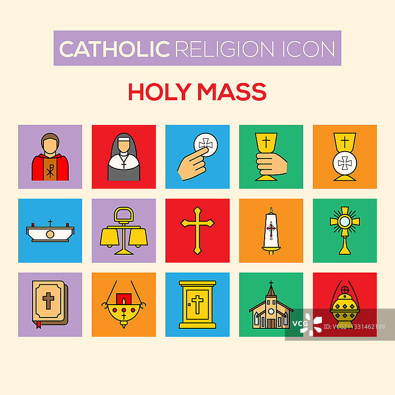 天主教图标色彩调整01图片素材