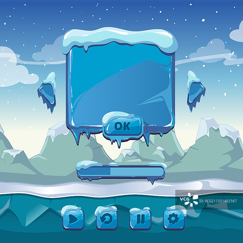 冬季游戏主菜单图片素材