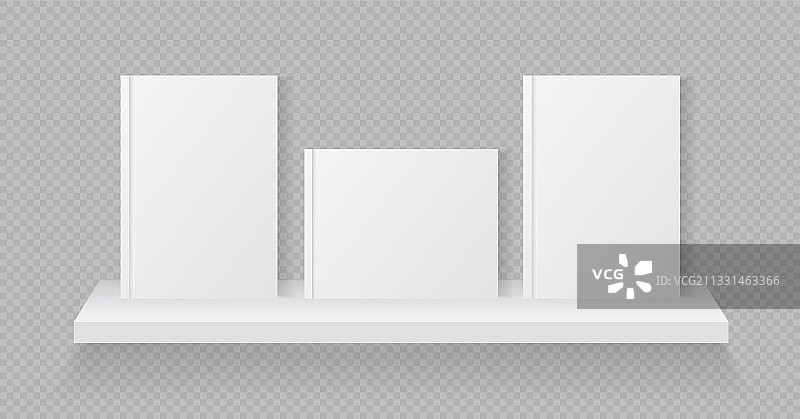 书架上的书籍白色模型图片素材
