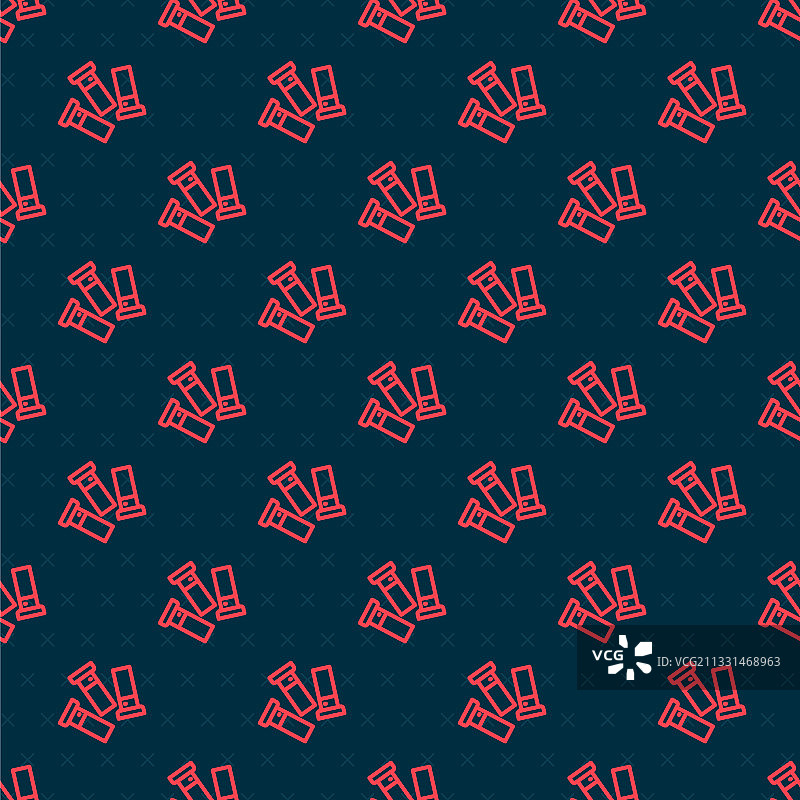 红色线条墨盒图标无缝图案图片素材