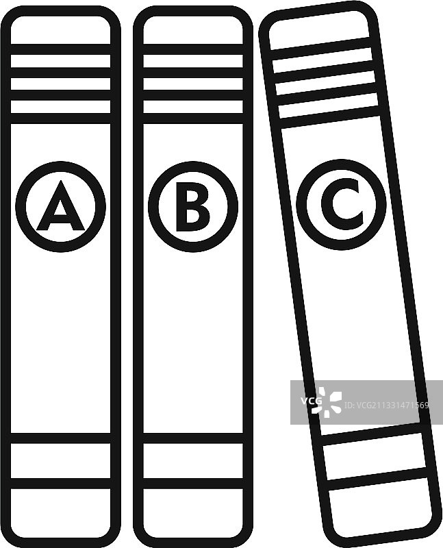 外语书籍线稿图标图片素材