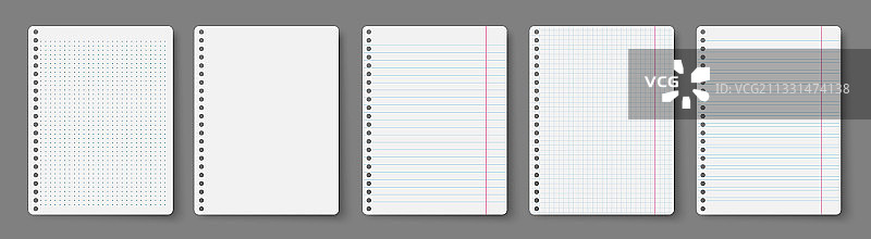 笔记本线条方格点日记模板记事本图片素材