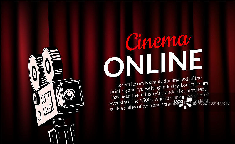 在线电影院海报背景图片素材